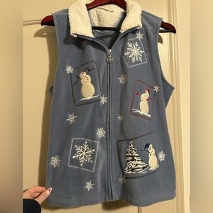 Croft and barrow Christmas fleece vest